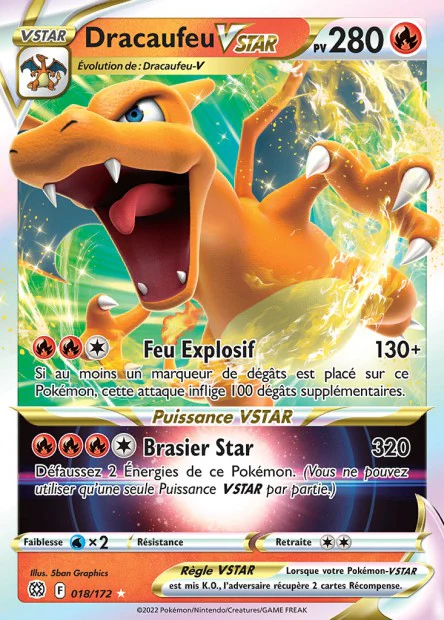 018/172 - Dracaufeu-Vstar - EB9 Stars etincelantes