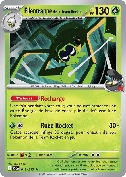 019/217 - Filentrappe de la Team Rocket - ME2.5 Héros Transcendants