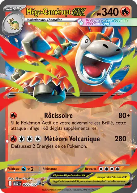 022/132 -Méga-Camérupt ex - ME01 Méga-Évolution