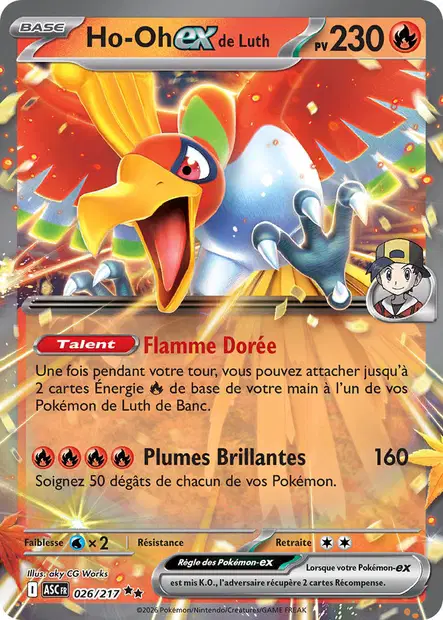 026/217 - Ho-oh Ex de Luth - ME2.5 Héros Transcendants
