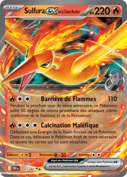 031/182 - Sulfura ex de la Team Rocket STAMP - EV10 Rivalités Destinées