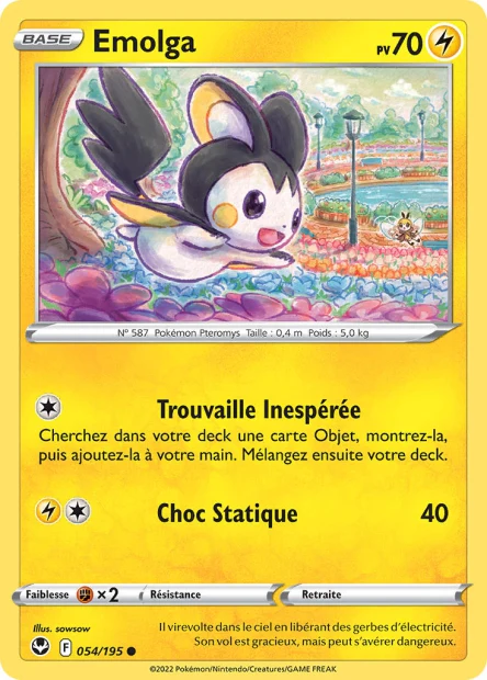 054/195 - Emolga - EB12 TempĂȘte ArgentĂ©e