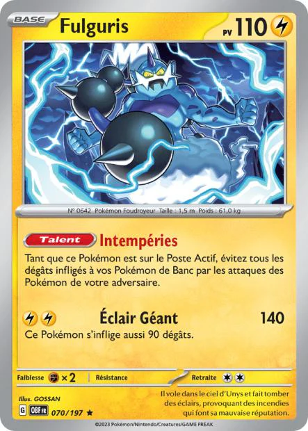 070/197 - Fulguris - EV03 Flammes Obsidiennes