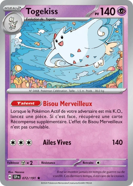 072/191 - Togekiss - EV8 Ătincelles DĂ©ferlantes