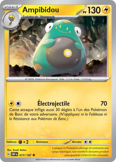 077/197 - Ampibidou - EV03 Flammes Obsidiennes