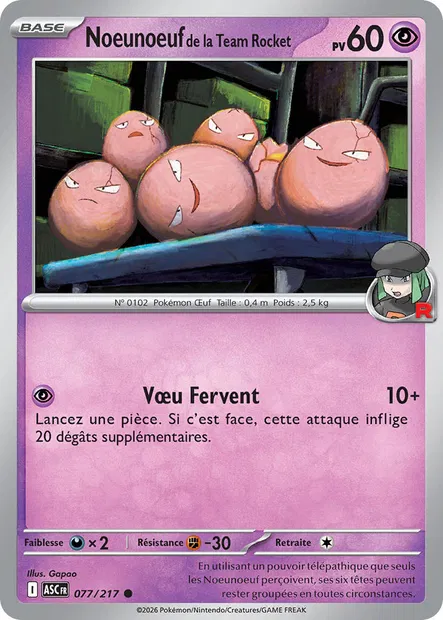 077/217 - Noeunoeuf de la Team Rocket - ME2.5 Héros Transcendants
