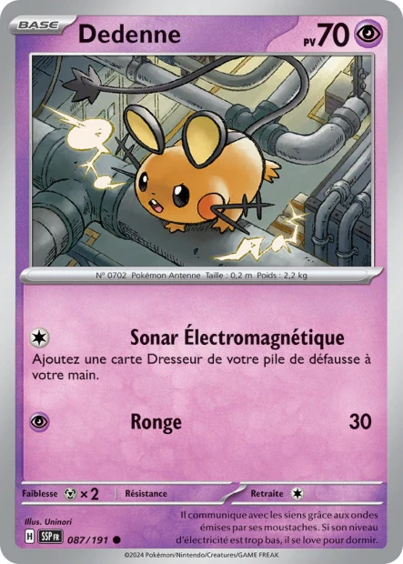 087/191 - Dedenne - EV8 Ătincelles DĂ©ferlantes