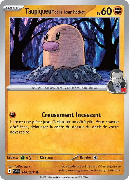 100/217 - Taupiqueur de la Team Rocket - ME2.5 Héros Transcendants