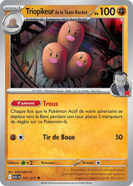 101/217 - Triopikeur de la Team Rocket - ME2.5 Héros Transcendants
