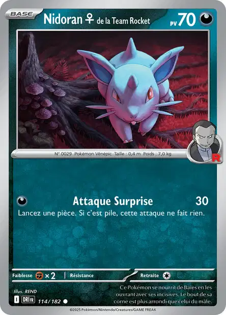 114/182 - Nidoranâ de la Team Rocket - EV10 RivalitĂ©s DestinĂ©es