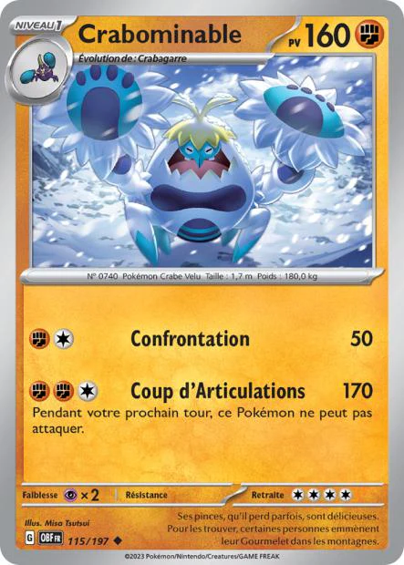115/197 - Crabominable - EV03 Flammes Obsidiennes