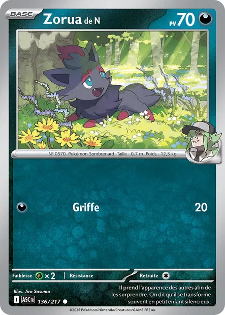 136/217 - Zorua de N - ME2.5 Héros Transcendants