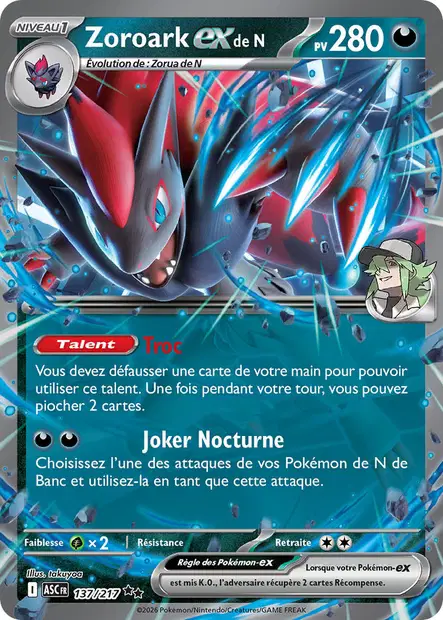 137/217 - Zoroark ex - ME2.5 Héros Transcendants