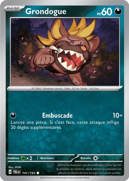 141/193 - Grondogue - EV02 Évolutions à Paldea