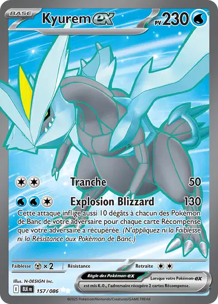 157/086 - Kyurem EX - EV10.5 Foudre Noire