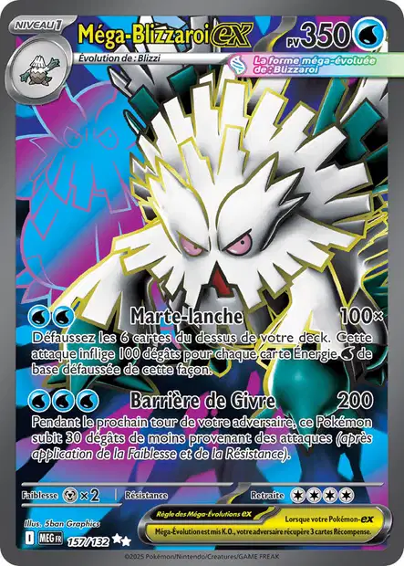 157/132 - Mega Blizzaroi Ex - ME01 MĂ©ga-Ăvolution