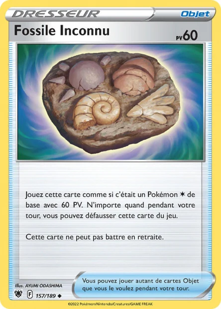 157/189 - Fossile Inconnu - EB10 Astres Radieux
