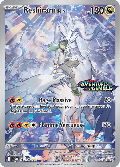 167/159 - Reshiram de N STAMP - EV9 Aventures Ensemble