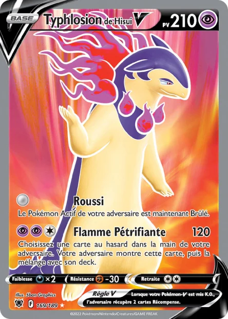 169/189 - Typhlosion de Hisui-V - EB10 Astres Radieux