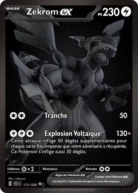 172/086 - Zekrom ex - EV10.5 Foudre Noire