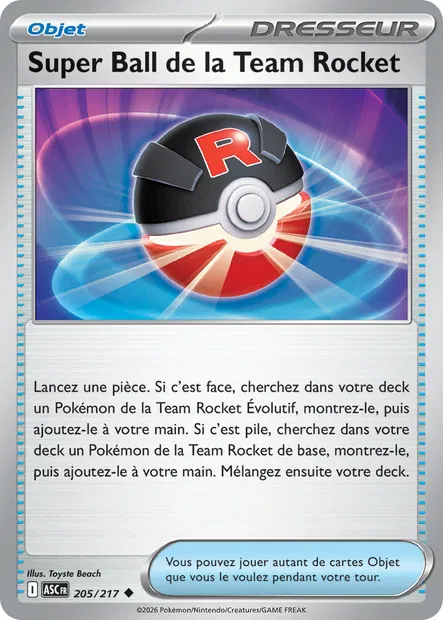 205/217 - Super Ball de la Team Rocket - ME2.5 Héros Transcendants