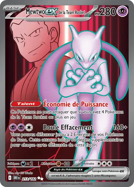 213/182 - Mewtwo ex de la Team Rocket - EV10 Rivalités Destinées