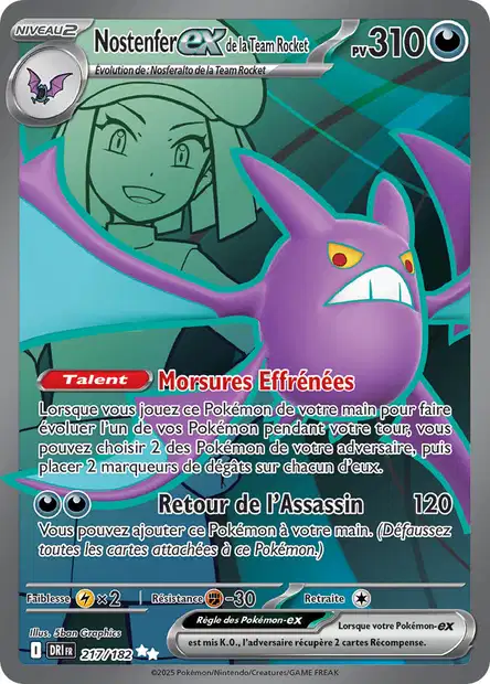 217/182 - Nostenfer ex de la Team Rocket - EV10 Rivalités Destinées