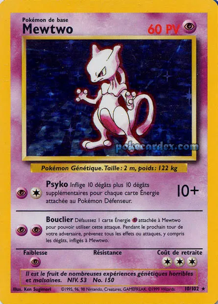 BS10 - Mewtwo Holo - Set de Base ED1