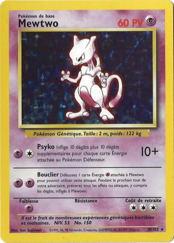 BS10 - Mewtwo Holo - Set de Base ED2