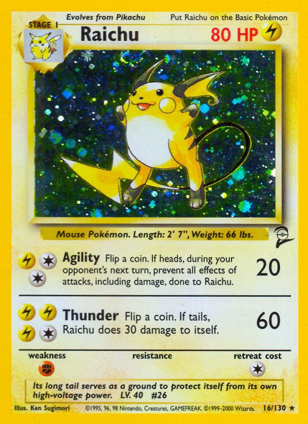 BS14 - Raichu Holo - Set de Base ED2