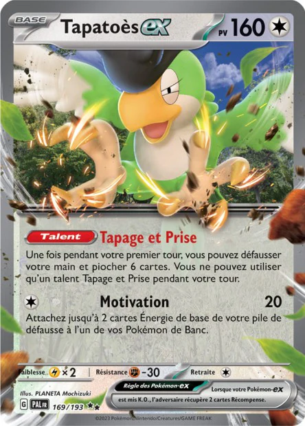 169/193 - Tapatoès ex - EV02 Évolutions à Paldea