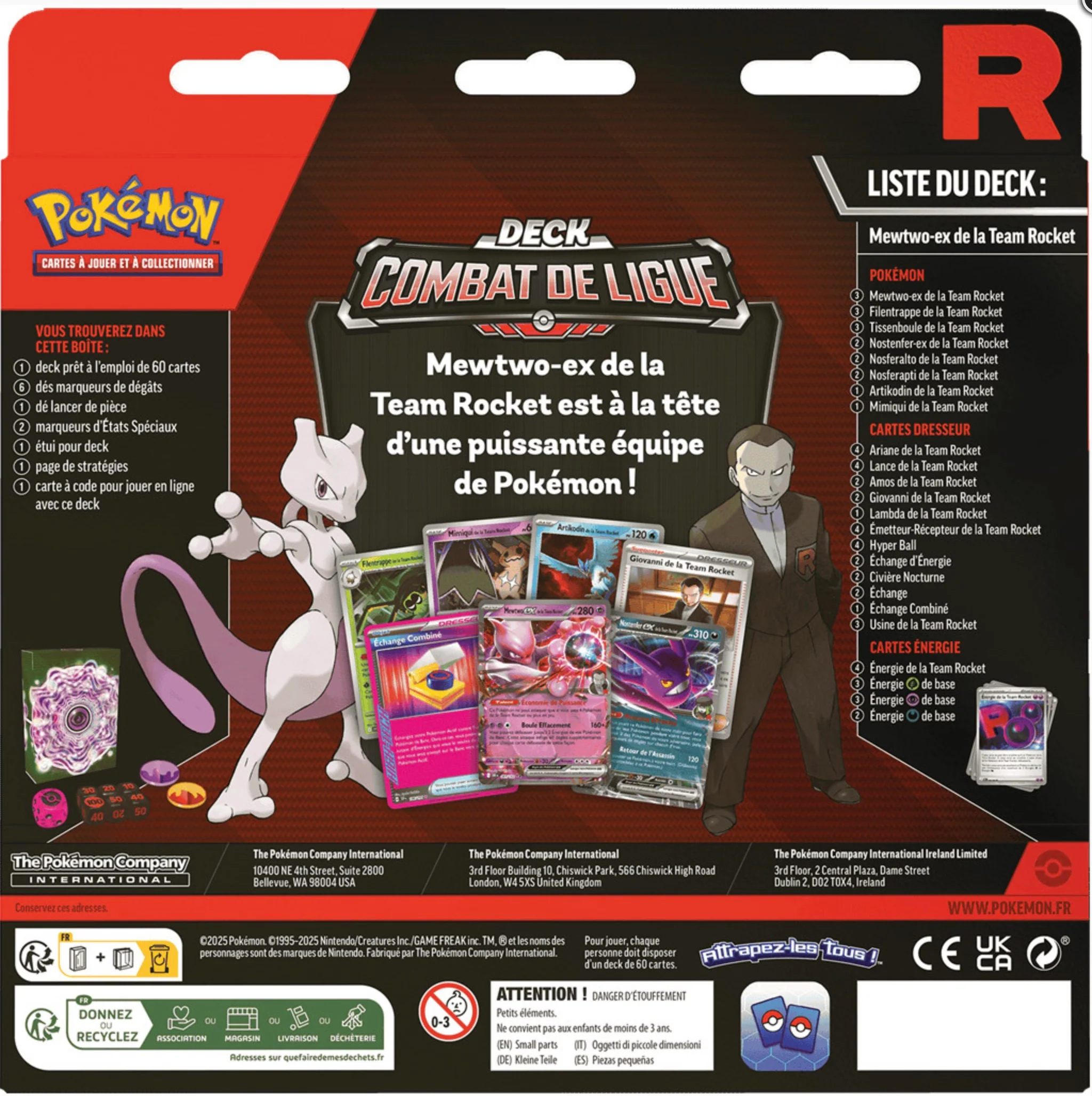 Deck - Pokemon - Deck de combat de ligue Mewtwo de la team rocket - Image 2