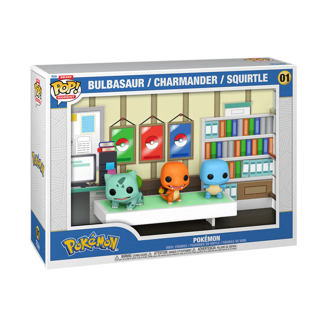 FUNKO - POP MOMENTS Deluxe N°01 - Pokemon Starters 1996